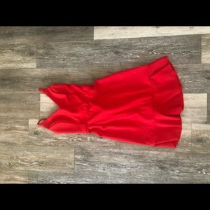 Red mini dress